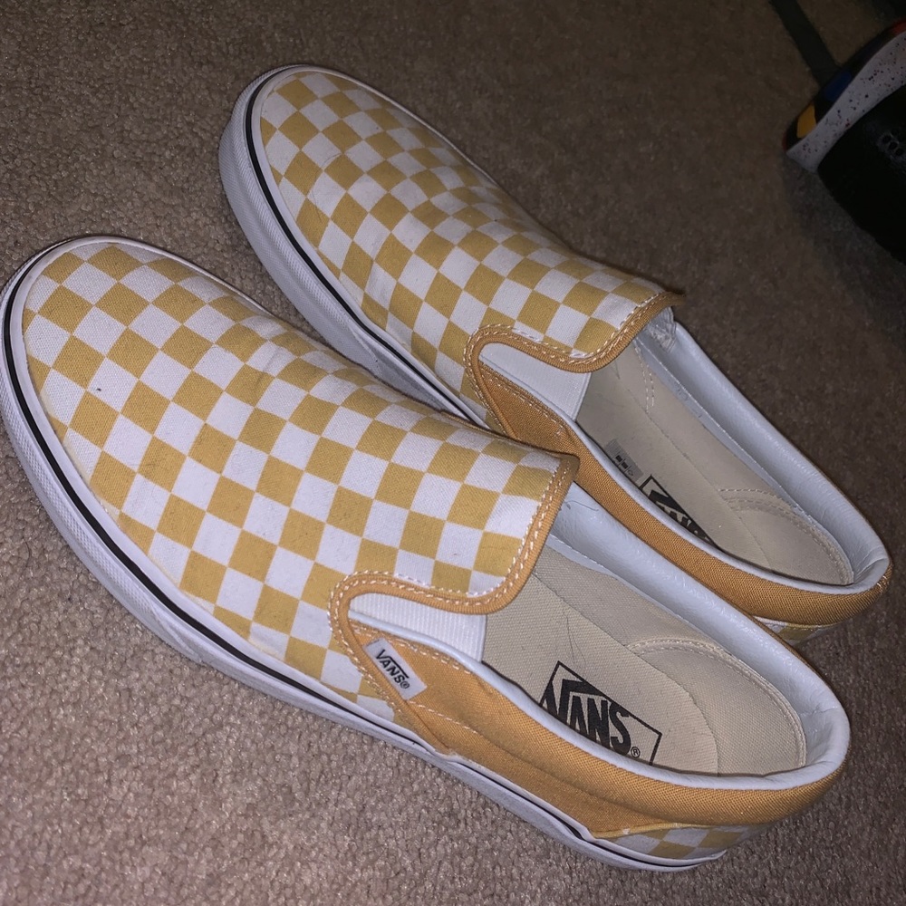 Checkerboard Yellow Vans